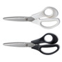 TRU RED Stainless Steel Scissors, 8" Long, 3.58" Cut Length, Straight Assorted Color Handles, 2/Pack View Product Image