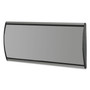 Advantus People Pointer Wall/Door Sign, Aluminum Base, 8.75 x 4, Black/Silver View Product Image