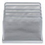 TRU RED Wire Mesh Incline Sorter, Open Design, 5 Sections, Letter-Size, 7.72 x 11.65 x 10.83, Silver View Product Image