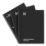 One-Subject Notebook, Medium/college Rule, Black Cover, 11 X 8.5, 70 Sheets, 3/pack (TUD24423011) View Product Image