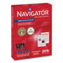Navigator Premium Multipurpose Copy Paper, 97 Bright, 20 lb Bond Weight, 8.5 x 11, White, 500 Sheets/Ream, 5 Reams/Carton (SNANMP115R) View Product Image