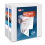 Avery Heavy-Duty Non Stick View Binder with DuraHinge and Slant Rings, 3 Rings, 4" Capacity, 11 x 8.5, White, 2/Pack View Product Image
