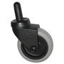 Rubbermaid Commercial Replacement Bayonet-Stem Swivel Casters, Grip Ring Stem, 3" Soft Rubber Wheel, Black View Product Image