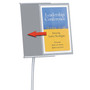 Quartet Designer Sign Stand, Silver Aluminum Frame, 11 x 17 (QRT7922) View Product Image