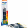 Prang Multipurpose Hobby Brush Set - Assorted - Wood Red Handle - Aluminum Ferrule Product Image 