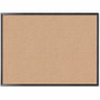 U Brands Cork Bulletin Board - 36" Board Height x 48" Board Width - Natural Cork Surface - Self-healing, Durable, Mounting System, Tackable, Sturdy - Black Wood Frame Product Image 