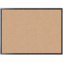 U Brands Cork Bulletin Board - 36" Board Height x 48" Board Width - Natural Cork Surface - Self-healing, Durable, Mounting System, Tackable, Sturdy - Black Wood Frame Product Image 