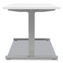 Union & Scale Essentials Electric Sit-Stand Desk, 55.1" x 27.5" x 25.9" to 51.5", White/Aluminum View Product Image