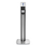 PURELL MESSENGER ES8 Silver Panel Floor Stand with Dispenser, 1,200 mL, 16.75 x 6 x 40, Silver/Graphite (GOJ7318DSSLV) View Product Image