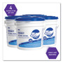 WypAll WetTask Customizable Wet Wiping System Bucket, White/Blue, 4/Carton (KCC51677) View Product Image