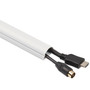 D-Line Decorative Mini Cord Cover, 60" x 1.25" x 0.5" Covers, White View Product Image