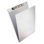 Saunders Aluminum Clipboard with Writing Plate - 0.50" Clip Capacity - 8 1/2" x 12" Sheet Size - Spring Clip - Aluminum Product Image 
