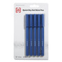 TRU RED Quick Dry Gel Pen, Stick, Medium 0.7 mm, Blue Ink, Blue Barrel, 5/Pack View Product Image