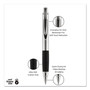 uniball Jetstream Premier Hybrid Gel Pen, Retractable, Bold 1 mm, Black Ink, Silver Barrel (UBC1741766) View Product Image