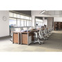 Union & Scale Essentials Mobile Pedestal File, Left or Right, 2-Drawers: Box/File, Legal/Letter, White/Espresso, 15.5" x 21.2" x 24.2" View Product Image