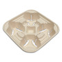 World Centric Fiber Cup Carriers, 8 oz to 22 oz, Four Cups, Natural, 600/Carton View Product Image