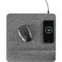 Allsop PowerTrack Plush Wireless Charging Mousepad - (32304) - 1.85" Height x 11.60" Width - Gray - Memory Foam - Mouse Product Image 