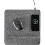 Allsop PowerTrack Plush Wireless Charging Mousepad - (32304) - 1.85" Height x 11.60" Width - Gray - Memory Foam - Mouse Product Image 