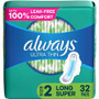 Always Flexi-Wing Ultra Thin Pads - With Wings - Super - Anti-leak, Absorbent, Odor-absorbing Product Image 
