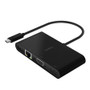 Belkin USB-C Multimedia + Charge Adapter - for Notebook - 100 W - USB Type C - 1 x USB 3.0 - USB Type-C Product Image 