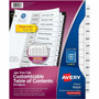 Avery Ready Index 12 Tab Dividers, Customizable TOC, 6 Sets - 72 x Divider(s) - Jan-Dec, Table of Contents - 12 Tab(s)/Set - 8.5" Divider Width x 11" Divider Length - 3 Hole Punched Product Image 