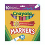 Crayola Non-Washable Marker, Broad Bullet Tip, Assorted Tropical Colors, 10/Pack View Product Image