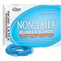 Alliance Rubber Company Antimicrobial Rubber Bands,1/4lb,3-1/2"x1/16",360/BX,Cy.Blue (ALL42199) View Product Image