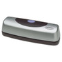 Swingline 15-Sheet Electric/Battery Portable Desktop Punch, Three-Holes, 9/32" Holes, Silver/Black View Product Image
