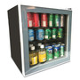 Avanti 1.6 Cu. Ft. Refrigerator/Beverage Cooler, 18.25 x 17.25 x 20, Black/Platinum Trim Glass Door View Product Image