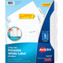 Avery Big Tab Printable Label Dividers, Easy Peel Labels, 5 Tabs - 20 x Divider(s) - 5 - 5 Tab(s)/Set - 8.5" Divider Width x 11" Divider Length - 3 Hole Punched Product Image 