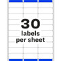Avery Easy Peel White Address Labels with Sure Feed Technology, Inkjet Printers, 1 x 2.63, White, 30/Sheet, 10 Sheets/Pack View Product Image