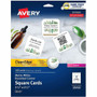 Avery Clean Edge Square Cards, Rounded Corners, 2.5" x 2.5" (35703) - 145 Brightness - A4 - 8 1/2" x 11" - 91 lb Basis Weight - 247 g/m² Grammage Product Image 
