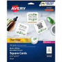 Avery Clean Edge Square Cards, Rounded Corners, 2.5" x 2.5" (35703) - 145 Brightness - A4 - 8 1/2" x 11" - 91 lb Basis Weight - 247 g/m² Grammage Product Image 