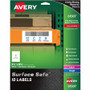 Avery Surface Safe ID Label - 3 1/4" Width x 8 3/8" Length - Removable Adhesive - Rectangle - Laser, Inkjet - White Product Image 