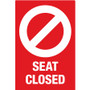 Avery Surface Safe SEAT CLOSED Chair Decals - Print/Message "Seat Closed" - 4" Width x 6" Height Product Image 