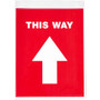 Avery THIS WAY Social Distancing Floor Decals - Print/Message "This Way" - Rectangular Shape - Pre-printed, Tear Resistant, Wear Resistant, Non-slip, Water Resistant, UV Coated, Durable, Removable, Scuff Resistant - Vinyl - White Product Image 