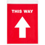 Avery Social Distancing Floor Decals, 8.5 x 11, This Way, Red Face, White Graphics, 5/Pack View Product Image