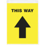 Avery Social Distancing Floor Decals, 8.5 x 11, This Way, Yellow Face, Black Graphics, 5/Pack View Product Image