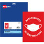 Avery Surface Safe MASK REQUIRED Wall Decals - Print/Message "Mask Required Beyond This Point" - 7" Width x 10" Height Product Image 