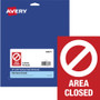 Avery Decal, "Area Closed", f/Table/Chair, 4"x6", 10/PK, Red (AVE83071) View Product Image