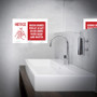 Avery Preprinted Surface Safe Wall Decals, 10 x 7, Wash Hands for at Least 20 Seconds, White/Red Face, Red Graphics, 5/Pack View Product Image