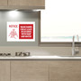 Avery Preprinted Surface Safe Wall Decals, 10 x 7, Wash Hands for at Least 20 Seconds, White/Red Face, Red Graphics, 5/Pack View Product Image