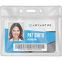Advantus Vinyl ID Badge Holders - Support 3.50" x 2.50" Media - Horizontal - Vinyl - Clear - Durable Product Image 