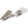 Advantus ID Badge Clip Adapters - Metal, Vinyl - Silver Product Image 