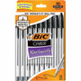 BIC Cristal Ballpoint Stick Pens - Medium Pen Point - Black Ink - Clear Barrel Product Image 