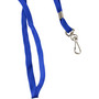 Baumgartens Flat Lanyard W/ Hook, 100/PK, Blue (BAU65613) View Product Image