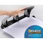 Bostitch 40-Sheet EZ Squeeze Three-Hole Punch, 9/32" Hole, Silver/Black View Product Image