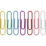 Business Source Vinyl-coated Gem Clips - Jumbo - 2" Length x 0.5" Width - for Paper - Rust Resistant - Assorted Product Image 