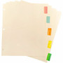Business Source Color Tab Pocket Binder Dividers - Blank Tab(s) - 5 Tab(s)/Set - 9" Divider Width x 11" Divider Length - Letter - 8.50" Width x 11" Length Product Image 