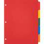 Business Source Plain Tab Color Polyethylene Index Dividers - Blank Tab(s) - 5 Tab(s)/Set - 8.5" Divider Width x 11" Divider Length - Letter - 3 Hole Punched Product Image 